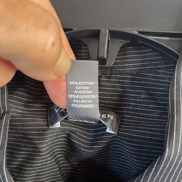 Men's Van Heusen Traveler Long Sleeve Pin Striped Button-Down Collared Shirt~ XL - Picture 7 of 8